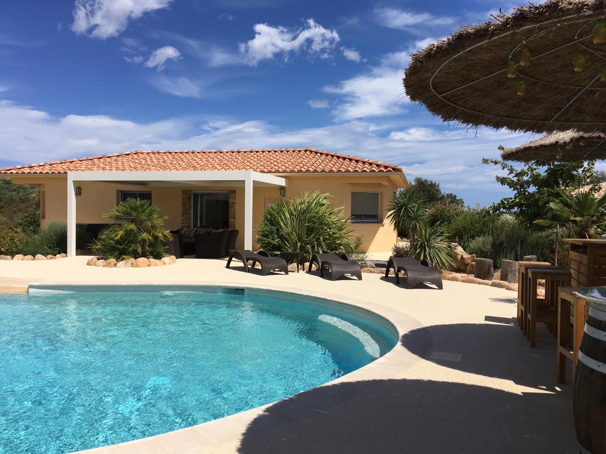 L'Hacienda Piscine chauffée à 28, spa, boulodrome et court de Tennis privés, 2 villas indépendantes Porto-Vecchio  Extérieur photo